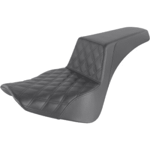 SADDLEMEN Step-Up Seat — Front Lattice Stitch - Black 818-33-172