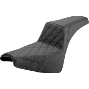 SADDLEMEN Step-Up Seat — Front Lattice Stitch - Black 818-30-172