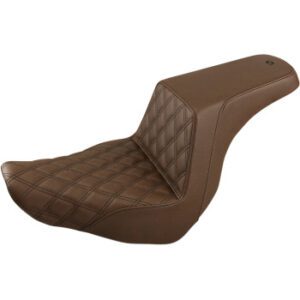 SADDLEMEN Step-Up Seat — Front Lattice Stitch - Brown 818-29-172BR